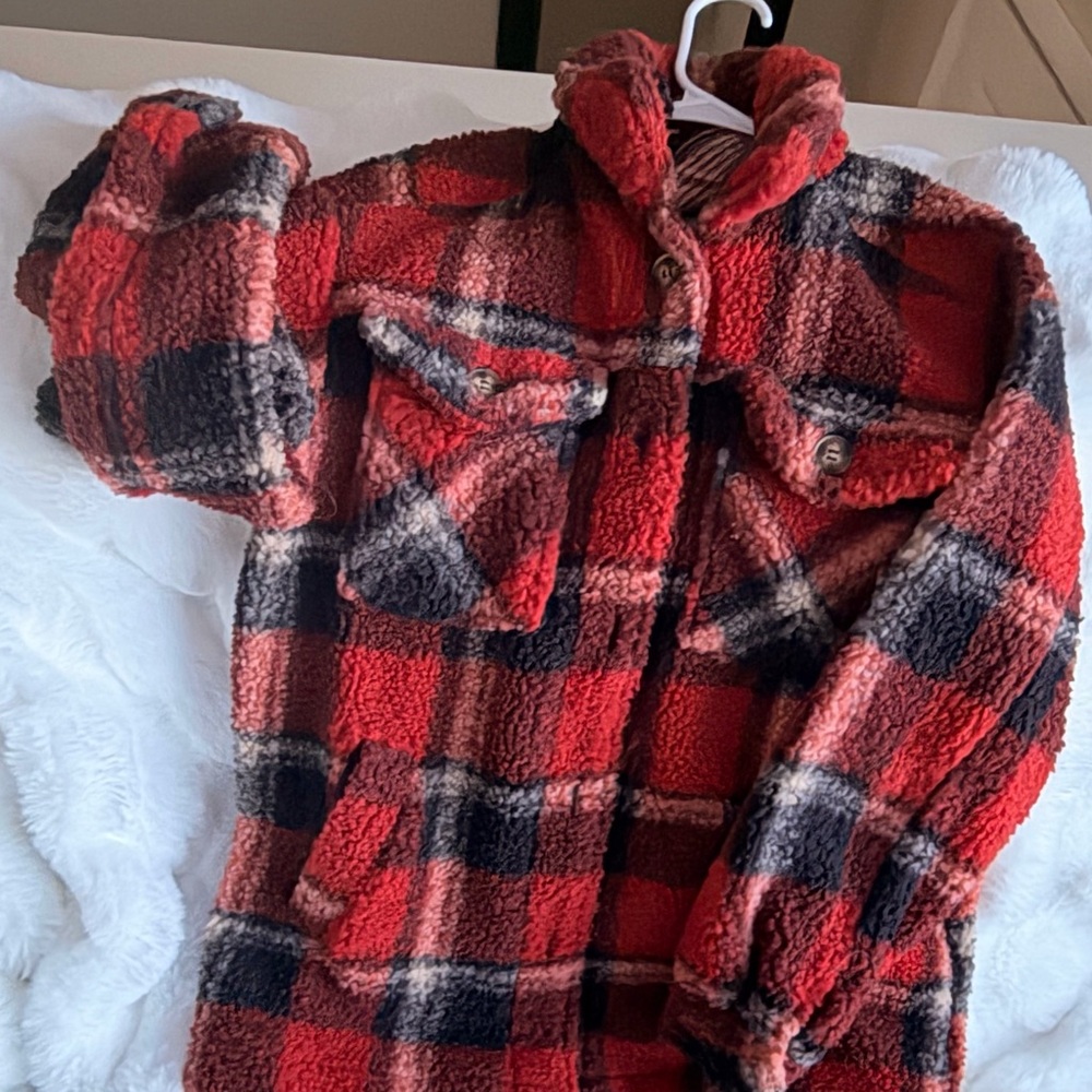Love Tree Red and Black Plaid Ski Jacket